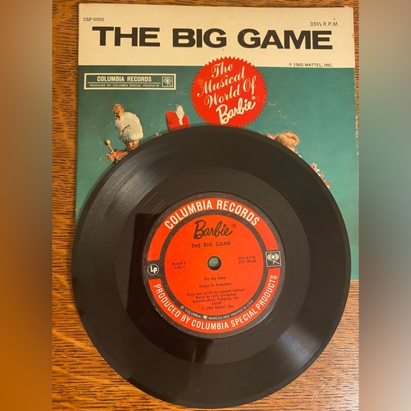 Set of 5 RARE 1965 Mattel Musical World of Barbie 7” Records, 45 RPM *See Notes - Picture 13 of 16